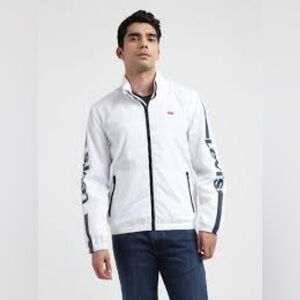 Levi's Men's White and Black Windbreaker